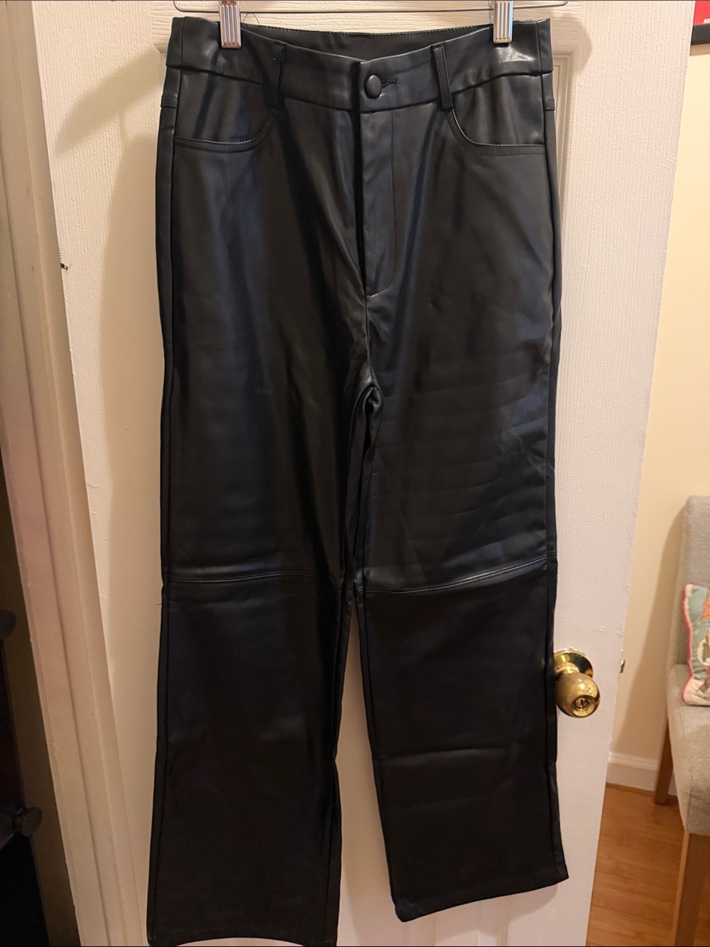 Women’s Black Faux Leather Pants